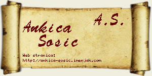Ankica Šošić vizit kartica